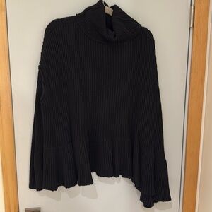 Free people black peplum sweater